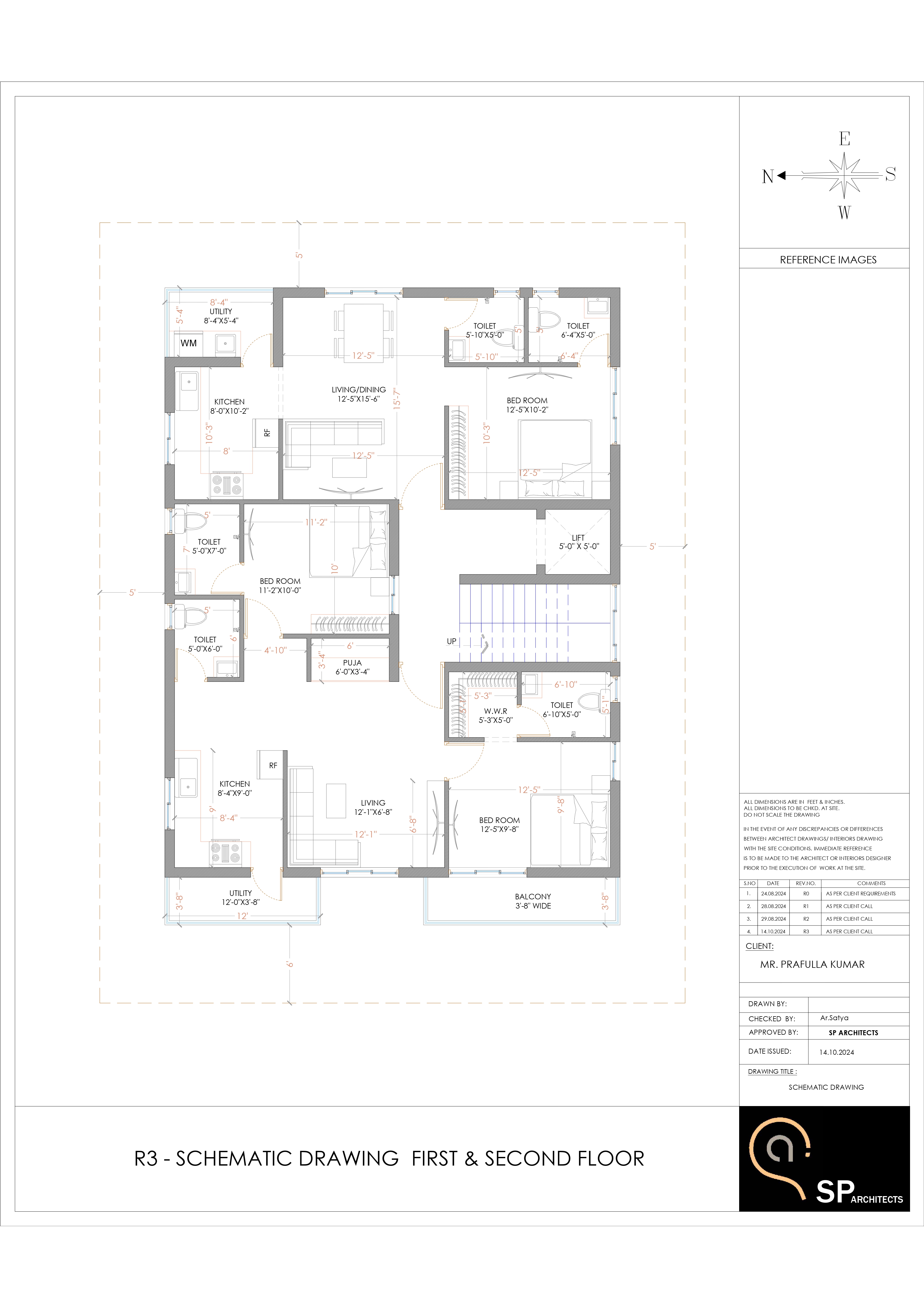 Prafulla Residence architectural drawing