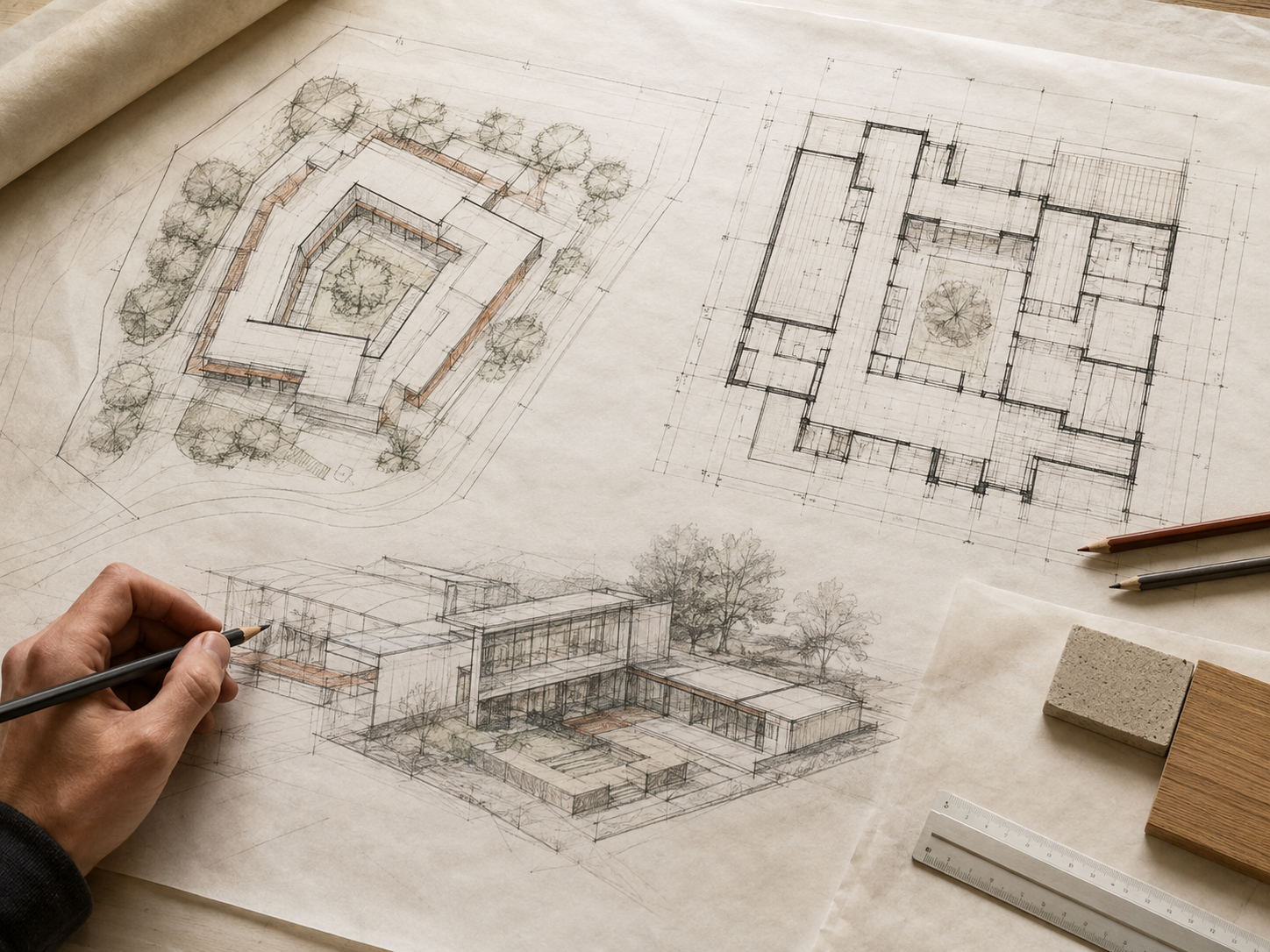 Architectural design drawing