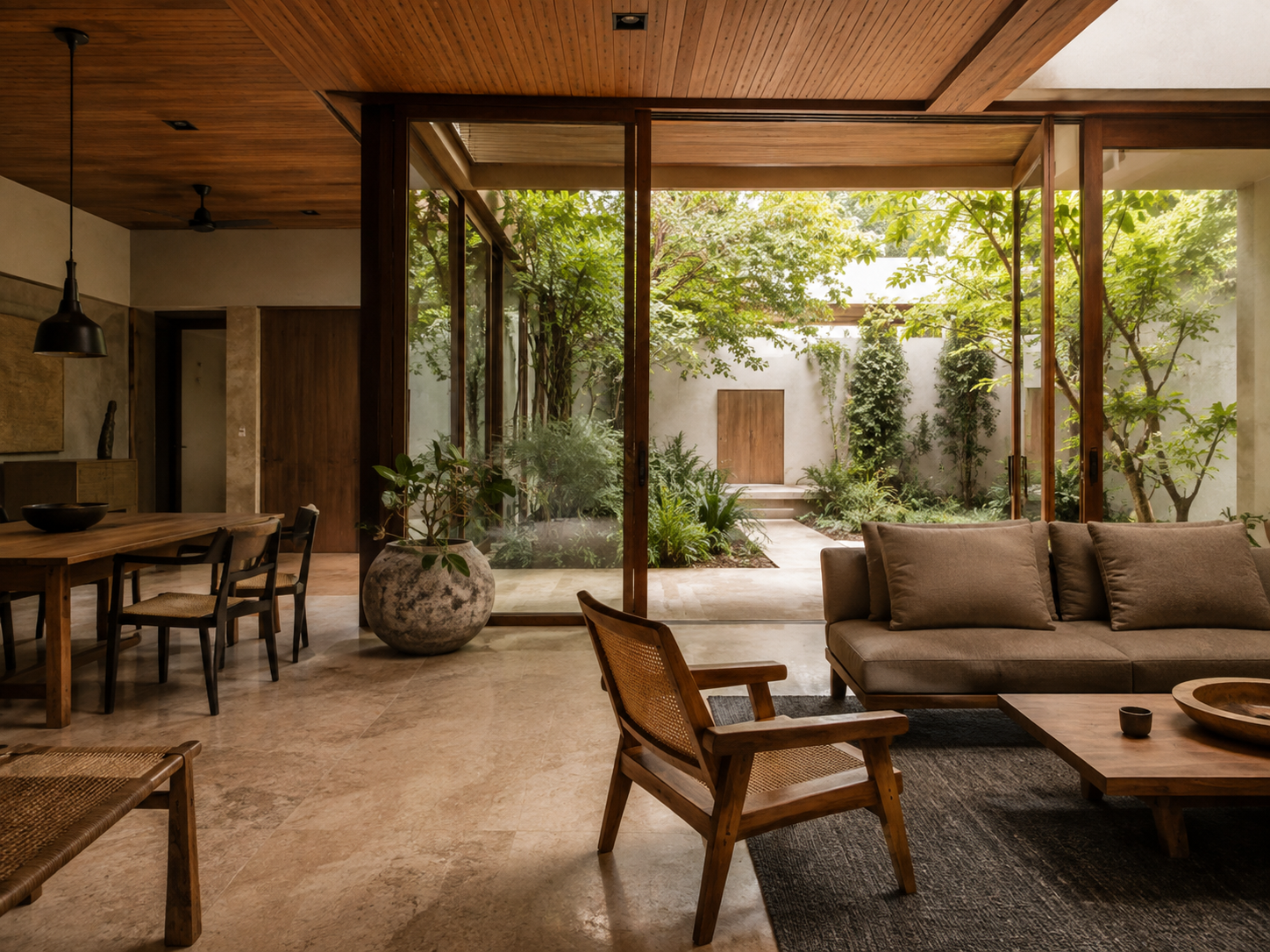 Warm contemporary interior